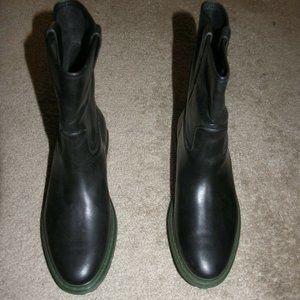 Balenciaga Black Leather Engineer Ankle Boots Size 8 NWB